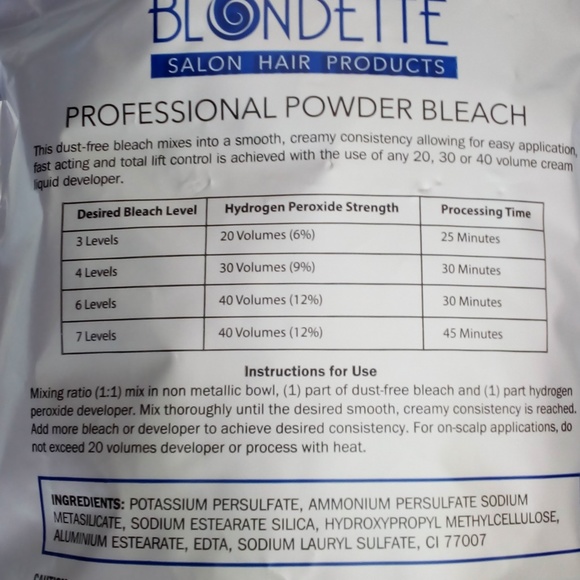 Professional Hair Powder Bleach 32oz, Blondette - Picture 4 of 6